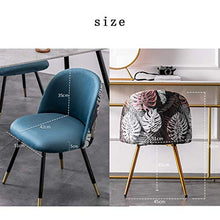 WYBW Home Sedia da pranzo, Set di sedie da pranzo Sedile imbottito morbido con gambe in metallo Sedie da cucina per soggiorno Reception Ufficio Sedia patchwork in pelle ricamata,C,6