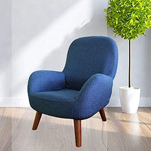 Laishutin Divano Sedia Imbottita per Bambini Bule Sedia per Bambini in Cotone Rotondo per Soggiorno e Ufficio (Color : Dark Blue)