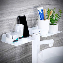 Tarente Spazio in Alluminio da Bagno in Alluminio Rubinetto di stoccaggio del Rubinetto dello stoccaggio del Rubinetto dell'organizzatore Domestico (Bianco)