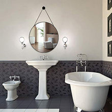 SHU XIN Specchio da Bagno Specchio Rotondo per Il Trucco Specchio da Bagno a Prova di Esplosione per WC da Parete Specchio per Uso Domestico Cornice Nera Specchio Argento HD Φ50cm