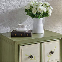 Yhjkvl Cassettiera Rustico Style 4 cassetti Accent Petto Alto Storage Unit (Color : Green, Size : 48x35x101CM)