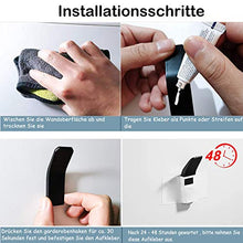 CVOZO Ganci per asciugamani senza foratura, 304 in acciaio inox, 3 ganci da parete e 1 porta scopa, ideale per bagno, bagno, cucina, ufficio, soggiorno, camera da letto