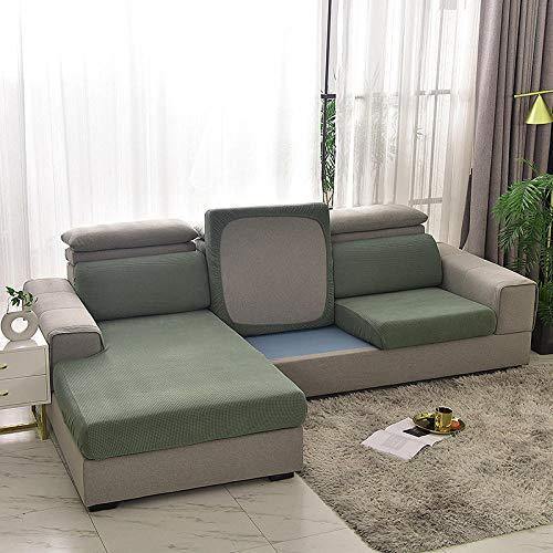 Suuki Copriseduta Divano,Fodere per Cuscini per Sedia/divanetto/Divano,Jacquard Elastico,coprisedile per Divano per Ufficio/Negozio/Studio/Soggiorno-Verde_Fodera per Chaise Longue - Arredi Casa
