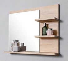 DOMTECH Specchio da bagno, a parete, sonoma in rovere, specchio da vanità