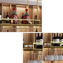 AT Organizzare Cucina Red Wine Glass Rack Upside Down Casa Hanging Hanging Holder Creatività Bancone Calici Stile Europeo Soffitto Shelf, Golden/Commerciali Cantine Club / 100cmx35cm