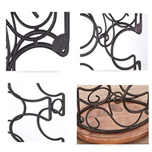LHQ-HQ Legno Wine Rack, 6 Bottiglie Free Standing controsoffitto Metallo Wine Rack da Tavolo Vino Bagagli titolari Stand