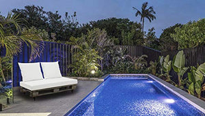 EXTROITALY Cuscini Belem Ecopelle Beige Mis.120x60 + schienali 60x60 pz.02 per Esterno/Interno arredo Pallet da Giardino Divanetto per bancale Cuscini Interno Poliuretano Tessuto Lavabile Sfoderabile