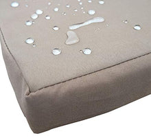 Mendler Divano Sofa per l'esterno Doppia Seduta con portavivande HWC-E24 polyrattan Grigio con Cuscini Avorio