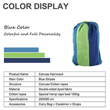 Sourcingmap® Cotone Corda Campeggio Amaca appesa in Tela Blu di Letto di 200cm x 80cm Combo B