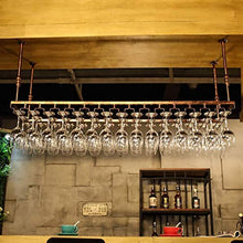 Porta bottiglie da vino Portabicchieri a calice, Portabicchieri a sospensione, Espositore da appendere in ferro battuto retrò, Mensola per decorazione a soffitto per bar / club / ristorante / cucina