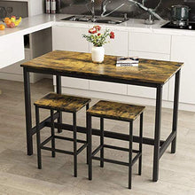 DAKEUR Set Tavolo e sgabelli da Bar unità da Bar per la casa 3 Pezzi Set Tavolo da Pranzo e sedie salvaspazio Set da Pranzo 2 posti Sgabelli da Bar industriali e Set da Tavolo per Set da Sala da pr