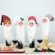 UPKOCH Copri Bottiglie di Vino Natalizie Topper Copri Champagne Decorativo Babbo Natale per Decorazioni Natalizie