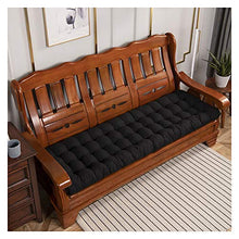 Cuscino per Panca da Giardino Spessore 8 cm, per Interni ed Esterni, Cuscino Lussuoso per panchina da Giardino Rettangolari Cuscino per Panche-Nero 43x110cm