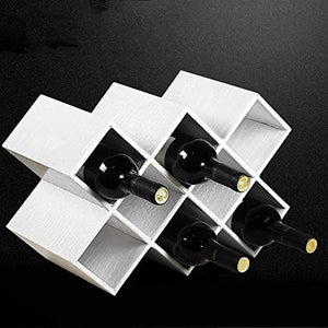 LHQ-HQ Controsoffitto Forma di Legno di bambù Wine Rack - Supporto di Legno del controsoffitto armadietto del Vino Bagagli Stand Cantina, Bottiglia di Table Top Wine Bagagli Slot for 8 Bottiglie.