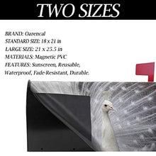 Piuma di Pavone Bianco Animale Mailbox Copre Magnetico Giardino Cantiere Casa Decor Dimensioni Standard 53,3 cm x 45,7 cm