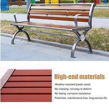 Outdoor furniture Panchina da Parco per impieghi gravosi Panca da Giardino per Cortile, Panca per Il Tempo Libero all'aperto Resistente alle intemperie, Telaio in Alluminio pressofuso antiruggine