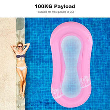 Gototop - Sedia a sdraio gonfiabile, alla moda, per piscina, letto ad aria compressa, pieghevole, per piscine e B, carico massimo 100 kg, colore: rosa