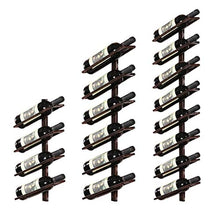 ZRCWW Parete Wine Rack, 4/6/8 Bottle Holder, Bottiglia di Vino Bagagli Display Rack, Verticale Rack Hanging Wine for Bar, Cantina, Cucina, Bronzo Metallo (Size : Hold 8 Bottles)