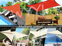 WYYL Tenda a Vela Triangolare, Traspirante Antivento Impermeabile Protezione 98% Solare Anti UV, Vela Ombreggiante, per Giardino Esterni Terrazza Campeggio- Rust Red|| 4x4x4m