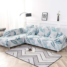IVYSHION Copridivano con Penisola Elasticizzato Chaise Longue, Fodere per Divano con Penisola Antiscivolo,Facile da Installare e Lavare,Copertura Divano a Forma di L 2PCS Chiaro,2 Posti+3 Posti