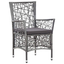 Festnight 2 pz Sedie da Esterno con Cuscini in Polyrattan Poltrone da Giardino 58 x 61 x 88 cm per Giardino Spiaggia Balcone Colore Grigio