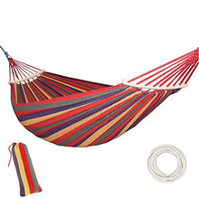 You's Auto Amaca in Cotone da Esterno per Giardino Singolo Amaca da Giardino 240 x 80 cm Fino a 200KG con Corda 2 x 2m per Viaggio Camera e Giardino (con Supporto)
