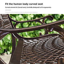 Panchina per terrazza del parco Panchina per il tempo libero all'aperto, Panchina da giardino retrò in alluminio pressofuso resistente alle intemperie, Panchine da giardino decorative nel cortile e