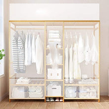 TWDYC Tessile Armadio Appendini casa Closet da Letto mobili Gabinetto Sguardo Guardaroba Pieghevole Non Tessuta (Color : B)