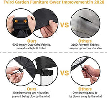 Domax - Coprimobili da giardino, in tessuto Oxford resistente, impermeabile per mobili da giardino, protezione UV, 213 x 132 x 74 cm