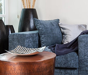 Amaris Elements | Poltrona Moderna Paul XL con 2 Cuscini in Velluto in Microfibra Poltrona in Velluto Grigio Blu Effetto Velluto Poltrona Lounge Love-Seat Moderna e Confortevole