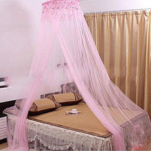 UYG - Tenda rotonda in pizzo per camera da letto, con motivo a rete, rosa, taglia unica