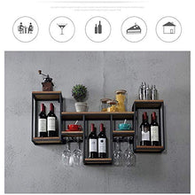 LDM Mensole galleggianti, Mensole galleggianti Mensole Decorative in Stile retrò, Espositore portaoggetti, Portabottiglie per Vino in Legno massello Portabottiglie per Vino per Soggiorno