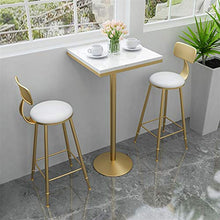 Sedia Da Pranzo Per Caffè, Sgabelli Da Bar In Metallo Industriale Sgabelli Con Schienale Rotondo Per Bar Per La Colazione Sgabello Da Camera Da Letto Per La Casa(Color:bianca,Size:65CM)