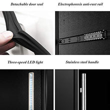 FJNS 1Umidificatore Sigari 105L,elettronico, Vetro temperato a Caldo,umidificazione a Temperatura costante/deumidificazione/Riscaldamento/Raffreddamento,Il vano per sigari Contiene 500 sigari,D