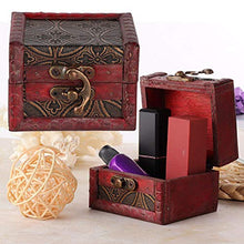 Ftory Scatola portaoggetti - Mini Scatola portaoggetti da Tavolo retrò in Legno Scatola portaoggetti per Gioielli Cosmetici Strumenti organizzatore(Soldi di Rame)
