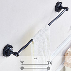 MBYW Portasciugamani Moderno Minimalista Portasciugamani Elegante per Il Bagno di Moda Portasciugamani retrò in Bronzo Nero con Asta Singola in Bagno Europeo  Adatto per Bagno,Cucina, Ufficio