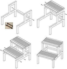 Sgabello Scaletta Pieghevole 2 Step Ladder Sgabello Stato in legno massello Sgabello Sgabello Sgabello Bach da bagno Bach da bagno Bagno in legno Poggiapiedi Sgabello Doppio strato Scalata ad alto ped