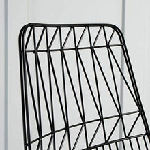 LXYPLM Sgabello Sedie Bar Barstools Ferro battuto Hollow Bancone Sedie Seduta con Schienale, Semplice for Il Tempo Libero Alti sgabelli for casa Pub Cafe Kitchen Arredo Bar Cucina (Color : Black)