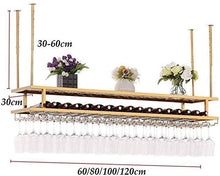 KDMB Porta calici Portabottiglie da Vino sospeso in Metallo Portabottiglie da Vino sospeso Portabicchieri da Vino Facile da installare Stoccaggio (Dimensioni: 80 * 30 cm)