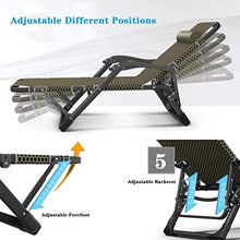 HaoLi Sedia a Sdraio Pieghevole a gravit脿 Zero, sedie reclinabili reclinabili sedie a Sdraio Impermeabili in Metallo per Giardino mobili da Giardino all'aperto Ufficio