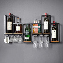 Portabottiglie da Parete, Espositore per Vino in Metallo in Stile Industriale retrò, Mensola Creativa per La Decorazione di Bar in Cucina