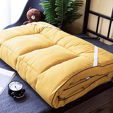 QXTT Materasso Futon Matrimoniale Pieghevole Giapponese Materasso Letto Futon Portatile Tatami Morbido Allevia Il Mal di Schiena Materasso per Residenza Studentesca Casa,Yellow-90 * 200cm