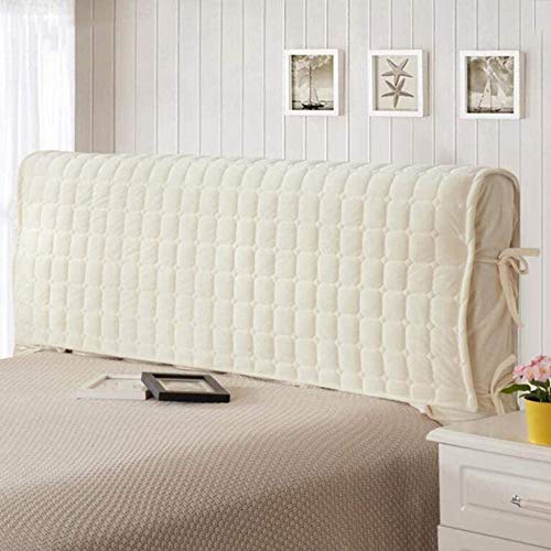 Copertura Per Testiera Per Letto Copri Testata Letto, Fodera Elastica Protezione, Coprire Antipolvere In Cotone Europeo Cover Lavabile Per Decorazione Camera Letto Copritestata,Beige-200cm(79inch)