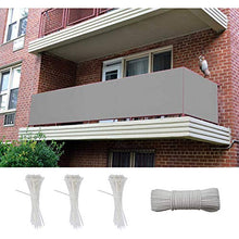 AZLAO Recinzione Copertura 60x800cm Copertura per Balcone Idrorepellente Paravento Opaco per Balconi Traspirante per recinzioni da Giardino, Balcone Grigio Chiaro