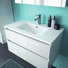 ALLIBERT - Set di mobili da bagno premontati, colore: bianco, lucido, con sistema Softclose