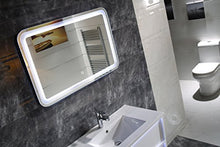 Dr. Fleischmann Design Specchio del Bagno con Illuminazione LED GS086 Interruttore tattile Bianco Freddo IP44 (80 x 60 cm)