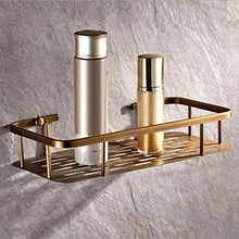 LFK Mensole da bagno in rame marrone mensola doccia doccia gel blu 30 * 14 * 5,6 cm