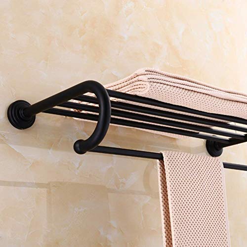 WLVG Portasciugamani da Bagno Interamente in Rame, portasciugamani a Sospensione per Bagno, portasciugamani Doppio (Dimensioni: 60 cm)