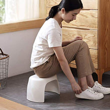 AYHa Bagno Anti-Skid per bambini casa in materia plastica Sgabello Learning piccola sedia Cambio di scarpe da banco disabili Bagno Sgabello,bianca,31 cm * 21 cm * 21 cm