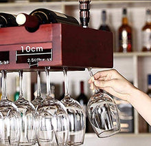 Portabottiglie Per Vino Porta Bottiglie E Vetro Pratico Scaffale Per Bottiglie Di Vino- Portabottiglie Sospeso, Calici A Testa In Giù, Decorazioni Per La Casa